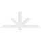 Ekena Millwork Kennewick Architectural Grade PVC Gable Bracket, 60"W x 25"H x 4"D x 4"F, 10/12 Pitch GBP060X25X0404KEN00 - alternate 3